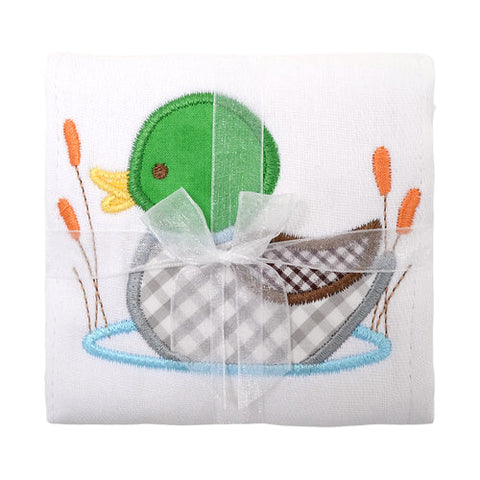 Mallard Applique Burp Cloth