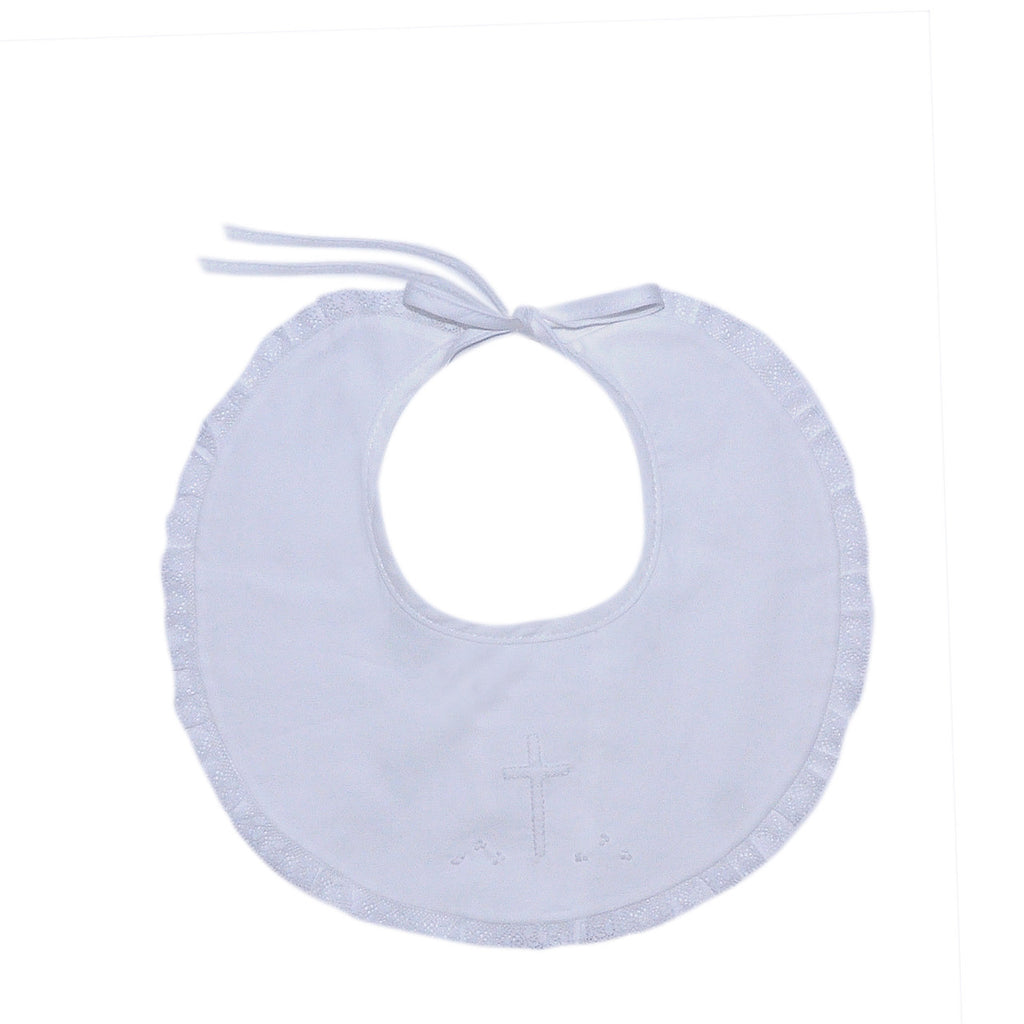 Ruffle Bib with White Cross