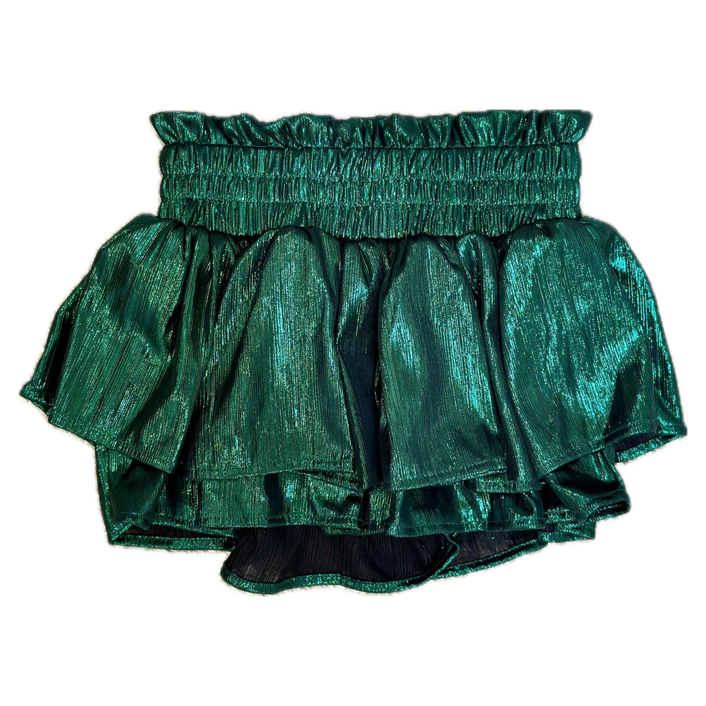 Green Plisse Skort