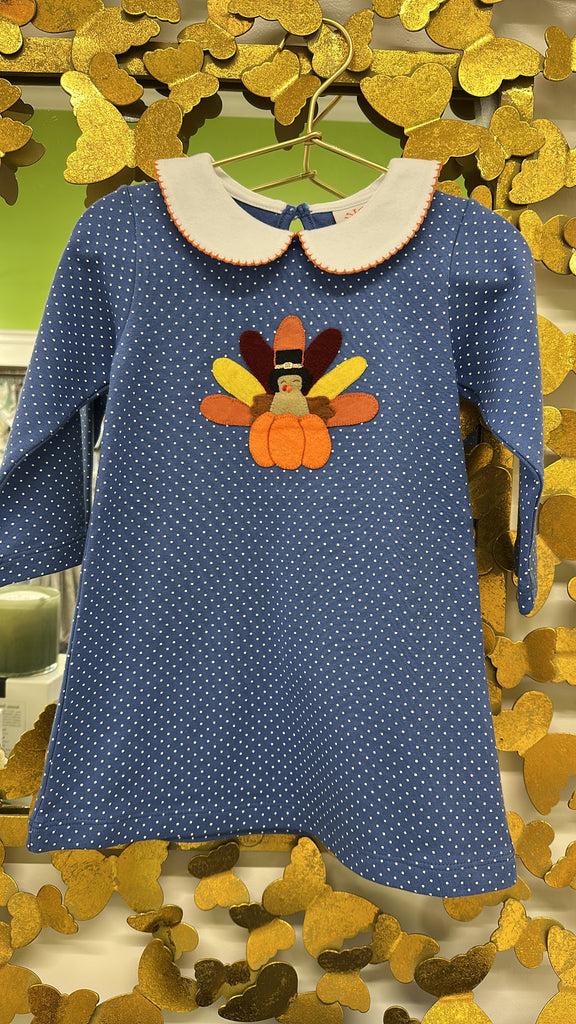 L/S Turkey on Pumpkin Dress