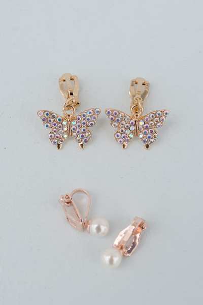 Boutique Butterfly Clip On Earrings