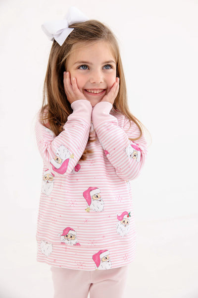 Cassidy Comfy Crewneck - Dear Santa Pink