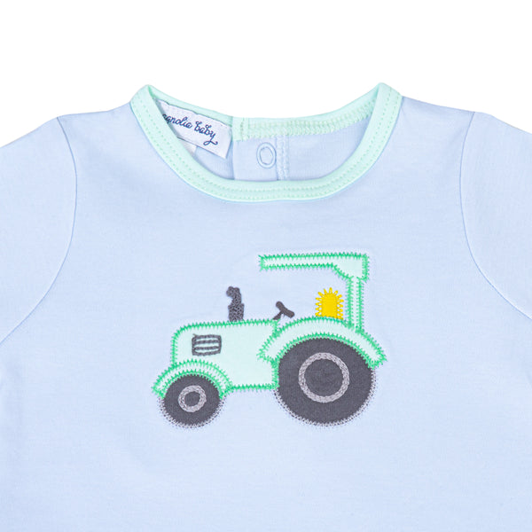 Tractor Time Applique Toddler Playsuit