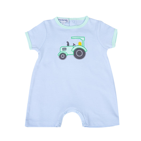 Tractor Time Applique Toddler Playsuit