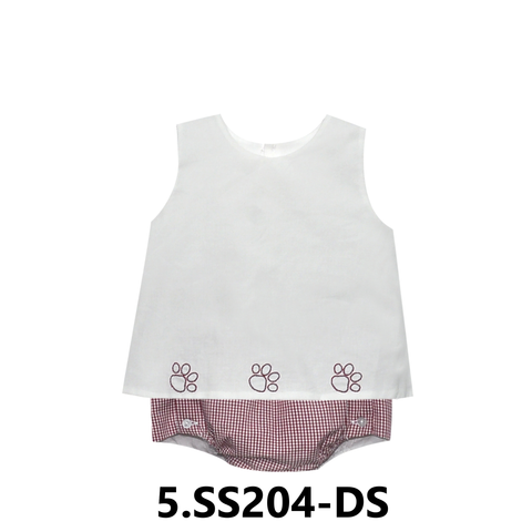 Maroon/Grey Diaper Set