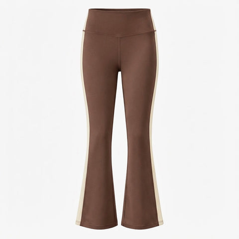 Lollie Flare Leggings - Brown/Cream