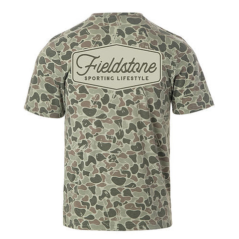 Youth Marsh Camo Logo Tee