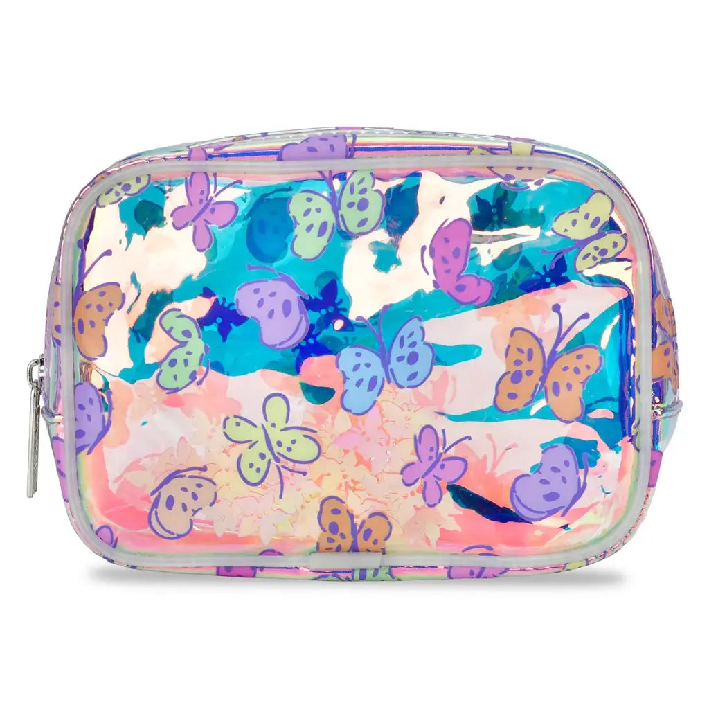 Bright Butterflies Clear Cosmetic Tote