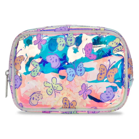 Bright Butterflies Clear Cosmetic Tote