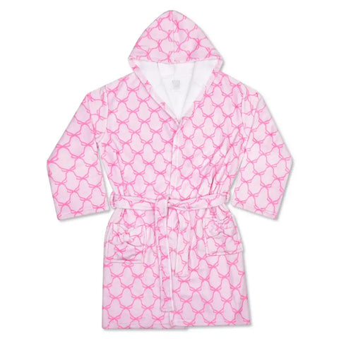 Sweet Trellis Bow Hooded Plush Robe