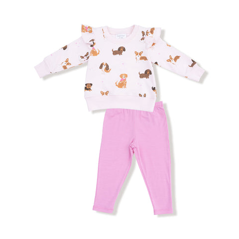 Ruffle Sweatshirt & Bamboo Legging - Best Friend Dogs