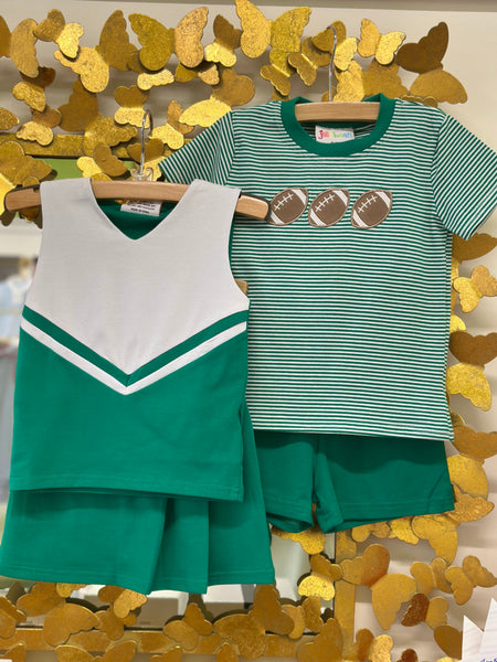 Cheer Uniform Skort Set - Green/White