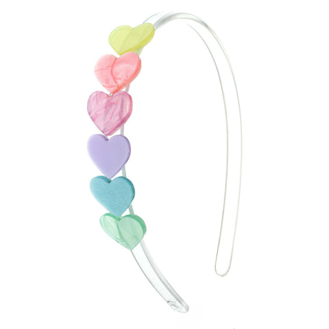 Hearts Pastel Pearlized Headband