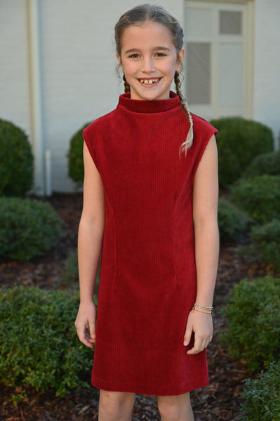Jenny Dress - Red Velour