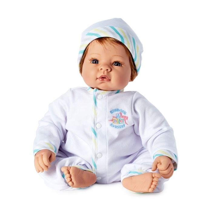 Newborn Nursery® Munchkin Baby Doll - Light Skin Tone/Blue Eyes/Strawberry Blonde