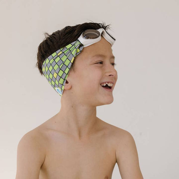 SPLASH swim goggles - Neon Checker