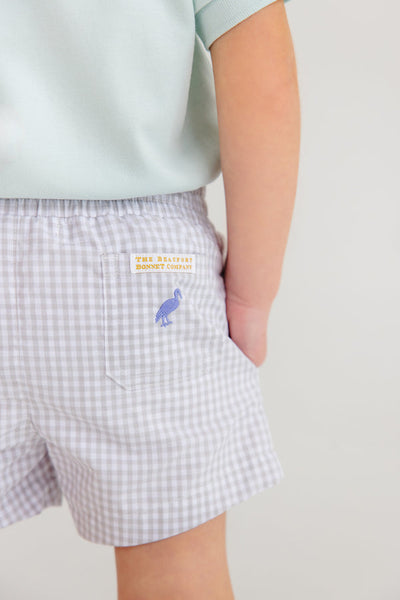 Sheffield Shorts - Grantley Gray Mini Gingham