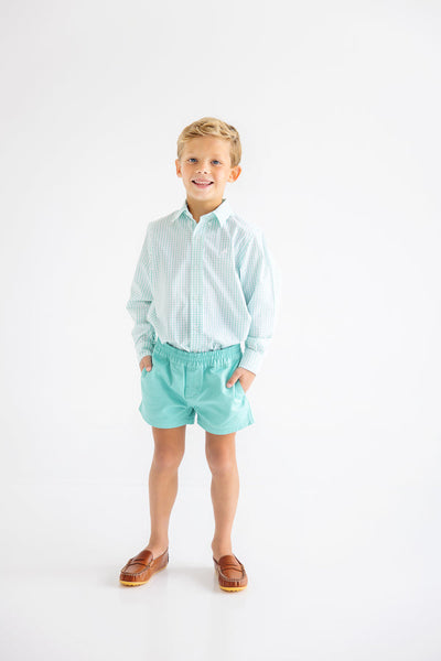 Dean's List Dress Shirt - Turks Teal Windowpane