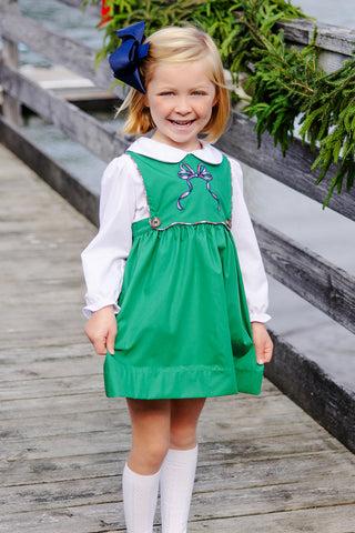 Brady Button In Dress - Bow