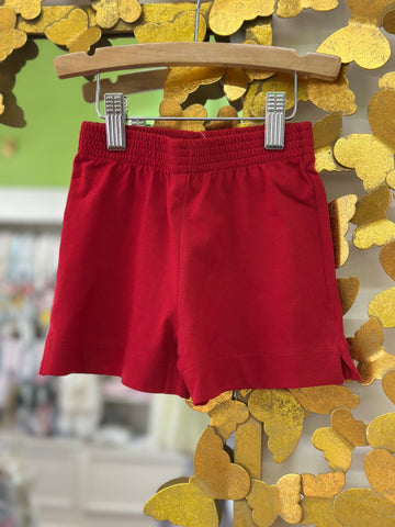 Red Knit Shorts - shorter version