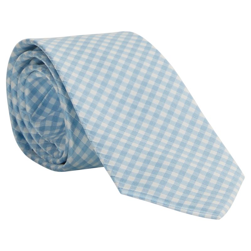 Neck Tie - Light Blue Gingham