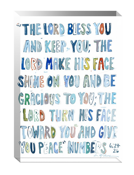 Acrylic Block:  Numbers 6:24-26