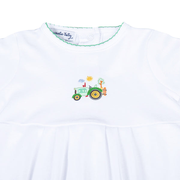 Tractor Time Embroidered Bubble