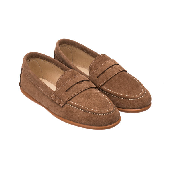 Suede Penny Loafer - Toffee