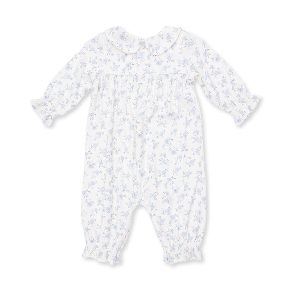 Smocked Long Sleeve Romper - Rose Briar