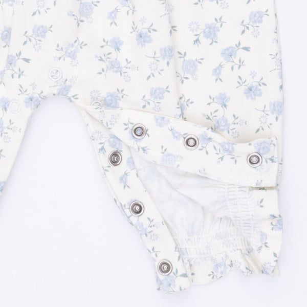 Smocked Long Sleeve Romper - Rose Briar