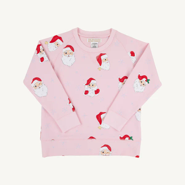 Cassidy Comfy Crewneck - Dear Santa, pink