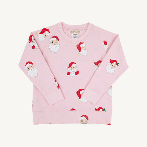 Cassidy Comfy Crewneck - Dear Santa, pink