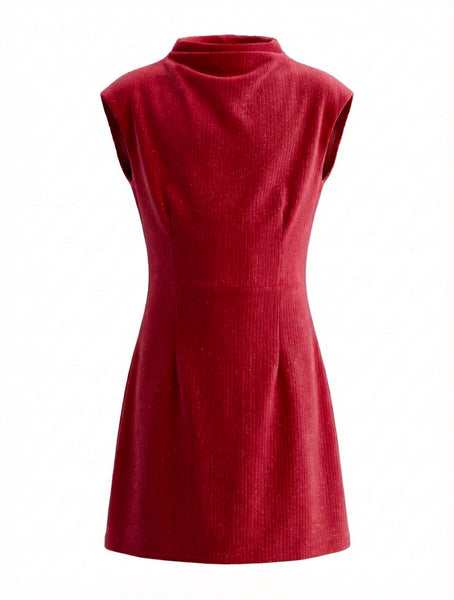 Jenny Dress - Red Velour