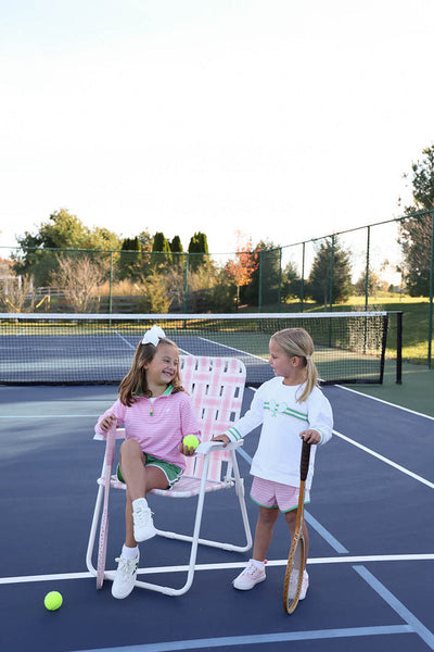 Cassidy Comfy Crewneck Puff Sleeve - Tennis Rackets