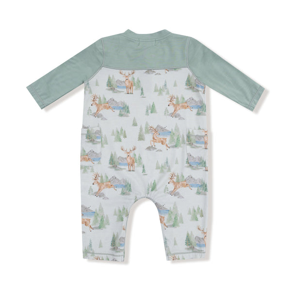 Romper with Contrast Sleeves - Buck Deer