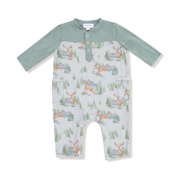 Romper with Contrast Sleeves - Buck Deer