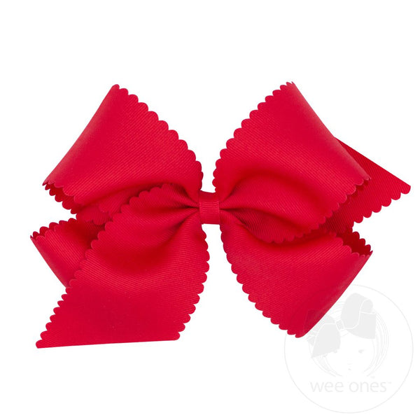 King Grosgrain Scallop Edge Bow