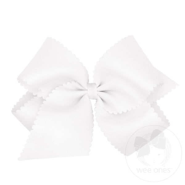 King Grosgrain Scallop Edge Bow
