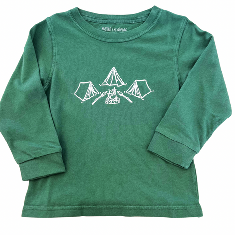 Long Sleeve Green Tent T-Shirt