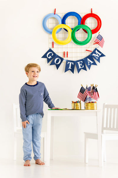 Long Sleeve Carter Crewneck - Barrington Blue/Nantucket Navy