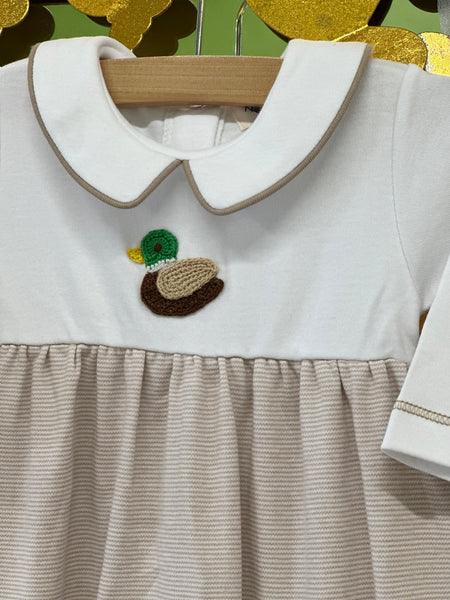 LS Peter Pan Romper - Mallard