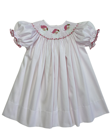 Santa Smocked Bishop Dress