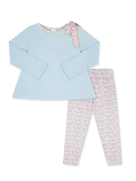 Madeline Legging Set - Petal Play, Cotton Candy Blue