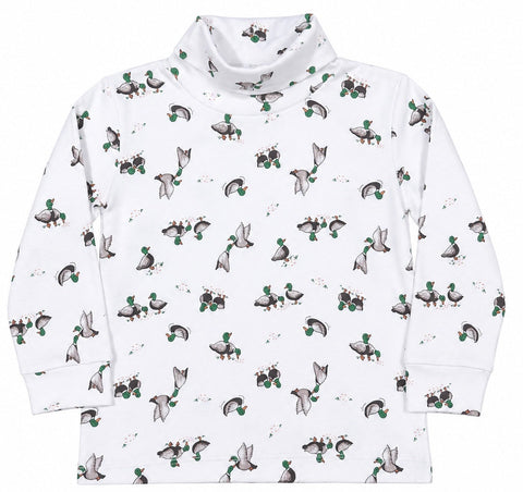Mallard Print Turtleneck
