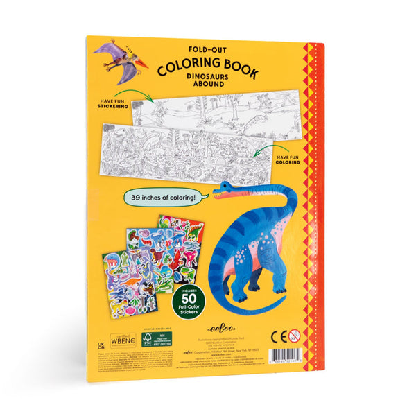 Fold-Out Coloring Book, Dinosaurs Abound