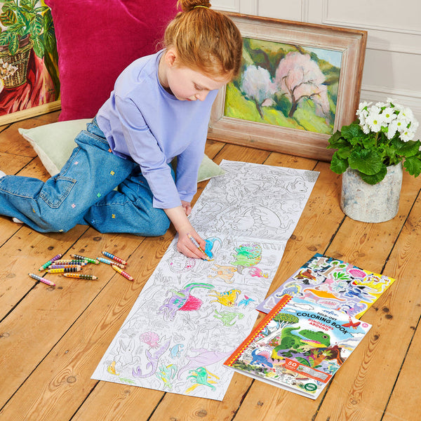 Fold-Out Coloring Book, Dinosaurs Abound