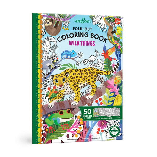 Fold-Out Coloring Book, Wild Things