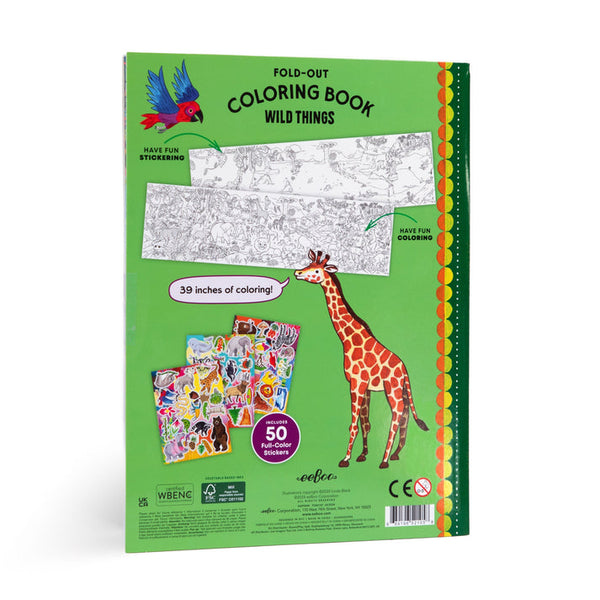 Fold-Out Coloring Book, Wild Things