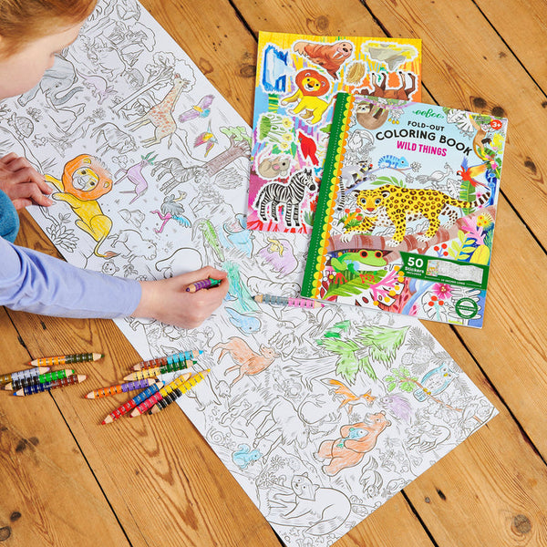 Fold-Out Coloring Book, Wild Things