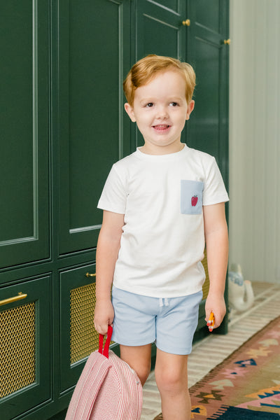 Apple Blossom Soft Blue Boy Shorts